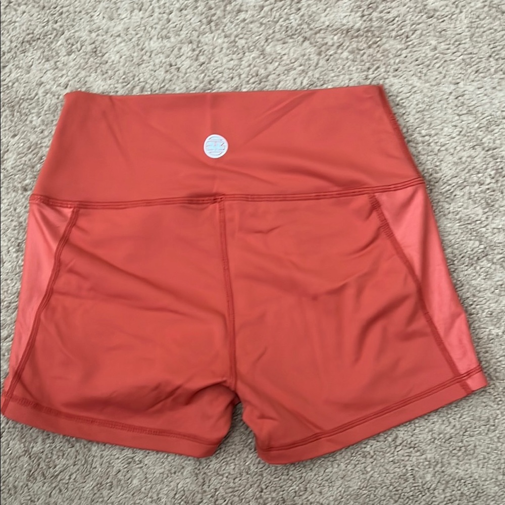 Red Athletic Shorts for Active Performance - Picture 3 of 4